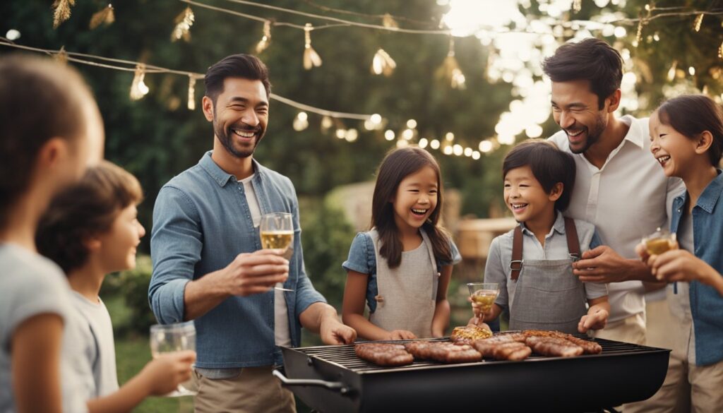 familia reunida comemorando o ano novo