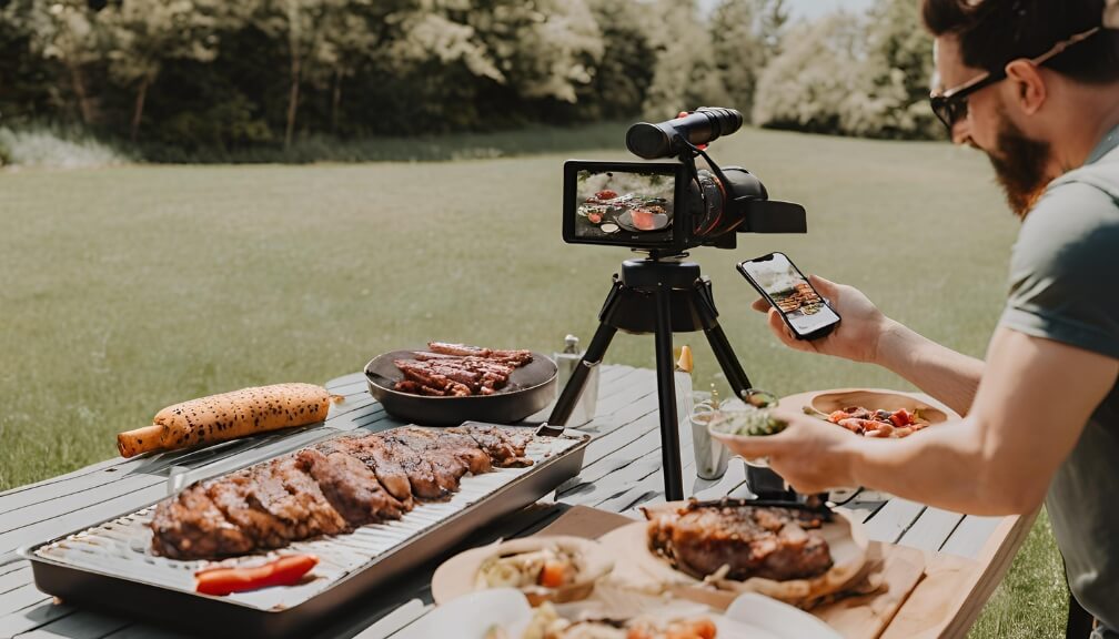 Filmando Videos de Churrasco