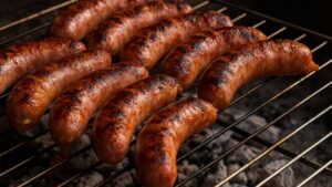 Linguiça Toscana na Churrasqueira