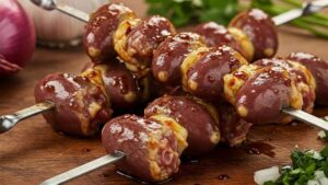 Receita de Coração de Frango no Espeto