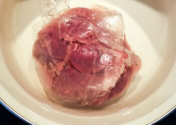 como descongelar carne rápido em água fria